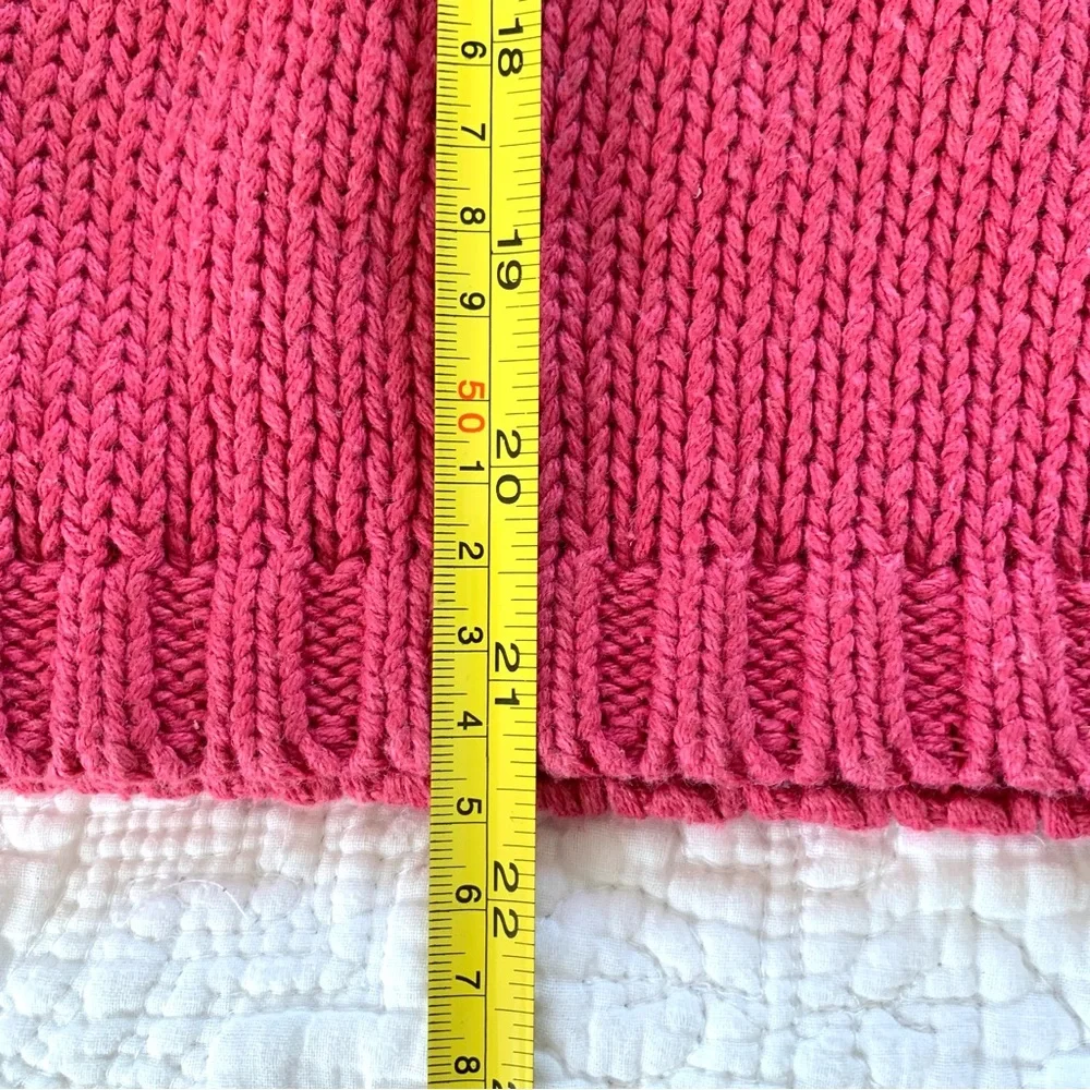 Vintage Sweater Jack Winter Hand Knit Easter Fruit Basket Sz Medium Petite Pink - Picture 10 of 12